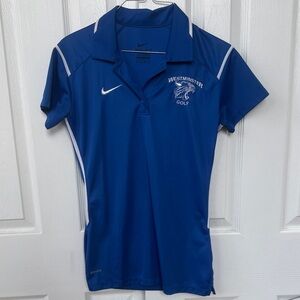 Nike dri-fit Royal Blue Westminster Golf Polo with White Accents